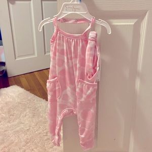 Jessica Simpson Pink Tye Dye Romper & Headband
